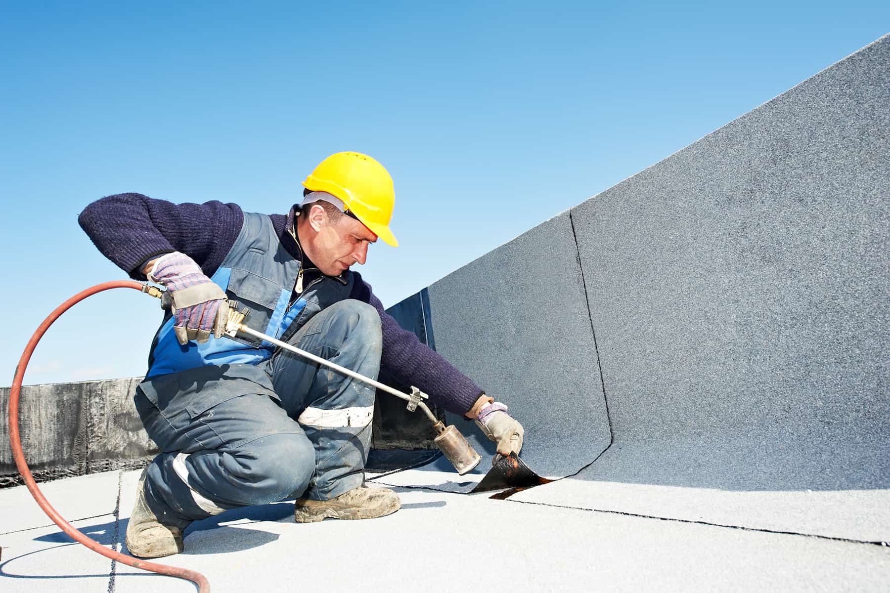 flat roofing contractor working in Edmonton