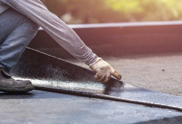 Base & cap sheet systems flat roof service in Edmonton property