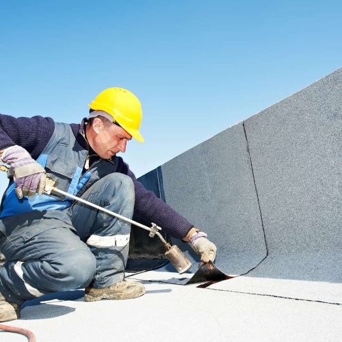 flat roofing contractor working in Edmonton
