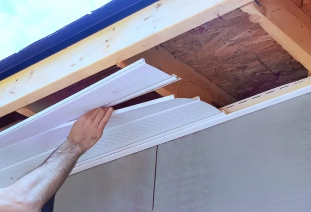 Ventilated soffit installs in North York